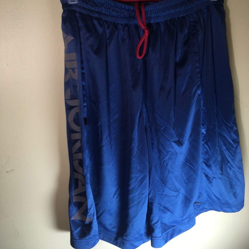 AIR JORDAN SPELL OUT BASKETBALL SHORTS BLUE &GREY